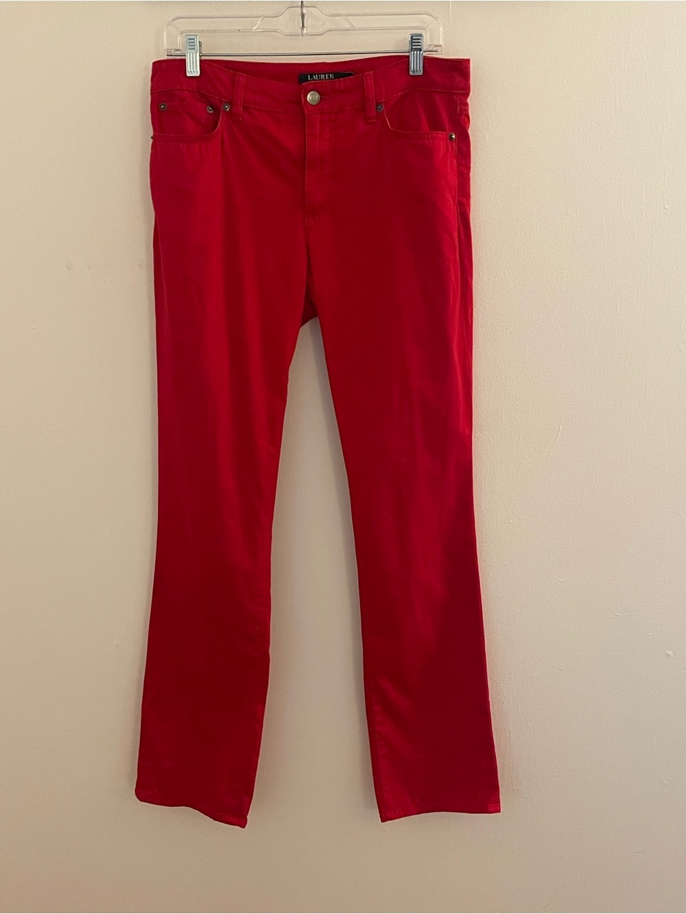 Lauren Ralph Lauren Red Straight Leg Jeans Pants Size 6